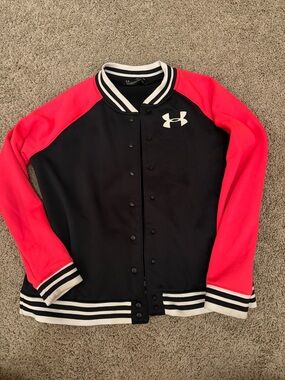 Under Armour Black and Hot Pink Athletic Jacket